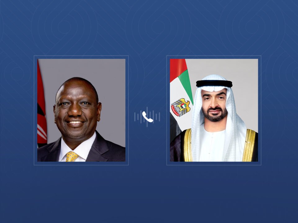 رئيس الدولة يتلقى اتصالاً هاتفياً من الرئيس الكيني أكد خلاله التضامن مع الإمارات إثر الاعتداءات الإيرانية على أراضيها