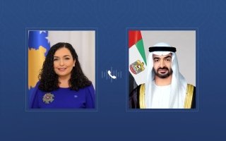 رئيس الدولة يتلقى اتصالاً هاتفياً من رئيسة كوسوفو أدانت خلاله الاعتداءات الإيرانية على أراضي الإمارات