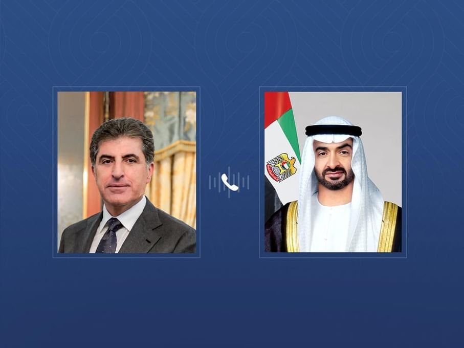 رئيس الدولة يجري اتصالاً هاتفياً مع رئيس إقليم كردستان العراق..أدان خلاله الهجوم الإرهابي الذي استهدف منزله