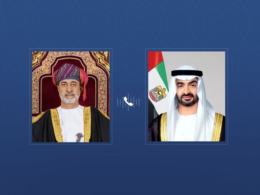 رئيس الدولة يعزي خلال اتصال هاتفي سلطان عمان بوفاة فهد بن محمود آل سعيد