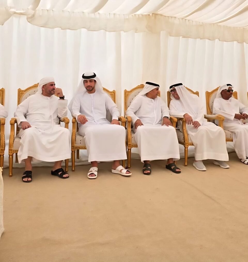 سالم بن سلطان القاسمي يقدم واجب العزاء في وفاة شيخة فضل ومنى جساس برأس الخيمة