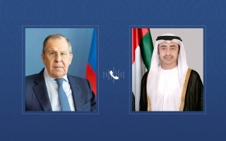 عبدالله بن زايد يتلقى اتصالاً هاتفياً من وزير الخارجية الروسي
