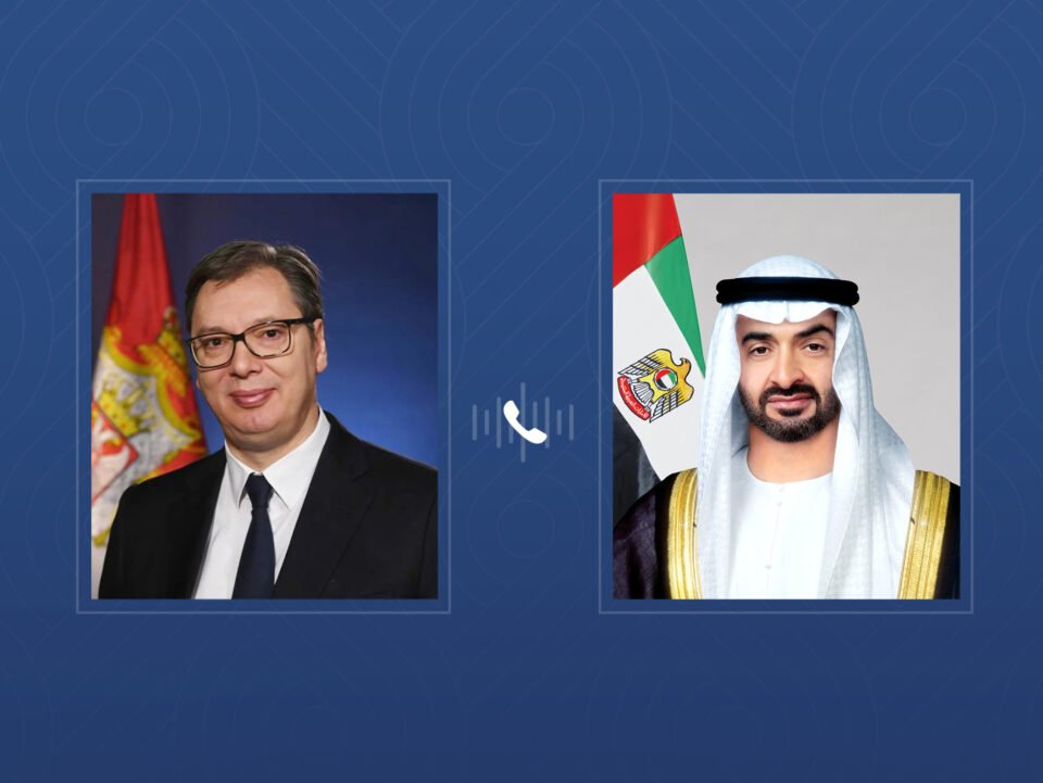 رئيس الدولة يتلقى اتصالاً هاتفياً من الرئيس الصربي بحثا خلاله تعزيز التعاون بين البلدين في إطار شراكتهما الإستراتيجية الشاملة والتطورات الإقليمية