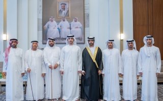 محمد بن راشد بن محمد بن راشد يحضر أفراح الكتبي والهلي