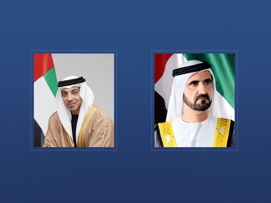 محمد بن راشد ومنصور بن زايد يهنئان رئيس وزراء جزر سليمان
