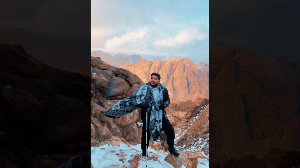الثلج على أعلى جبل في مصر..بياض ناصع يكسو جبلي موسى وسانت كاترين