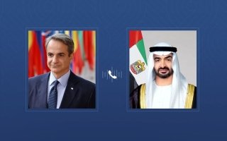 رئيس الدولة يتلقى اتصالاً هاتفياً من رئيس وزراء اليونان بحثا خلاله تعزيز الشراكة الإستراتيجية