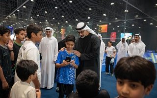 خالد بن محمد بن زايد يشهد جانبا من فعاليات النسخة الخامسة من “صيف أبوظبي الرياضي”