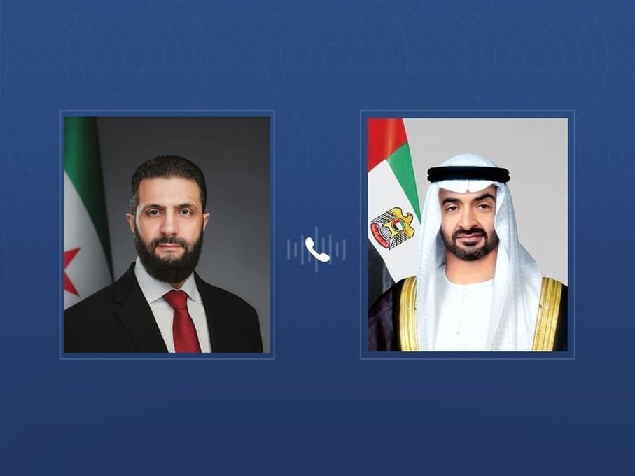 رئيس الدولة والرئيس السوري يبحثان خلال اتصال هاتفي علاقات التعاون والتطورات الإقليمية