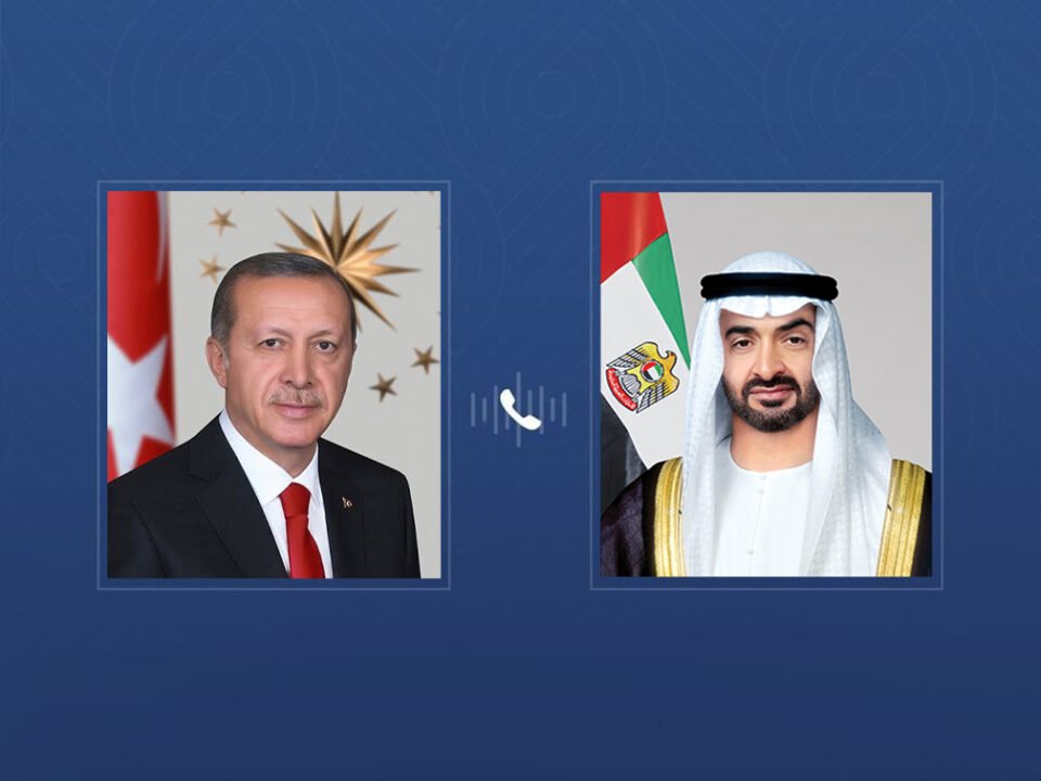 رئيس الدولة والرئيس التركي يبحثان هاتفياً علاقات البلدين والتطورات الإقليمية